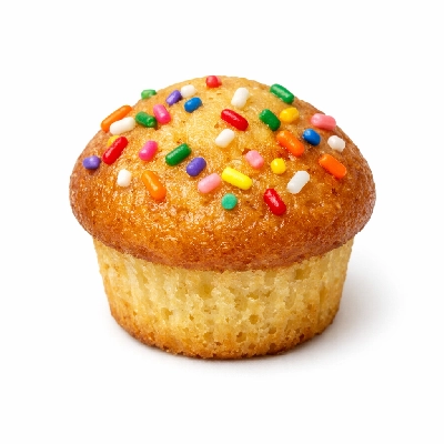 Mini Muffin with Colorful Sprinkles