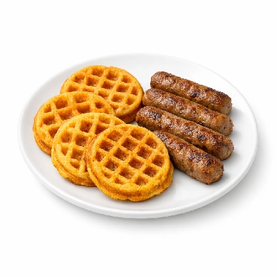Mini Pumpkin Chaffles & Turkey Sausage