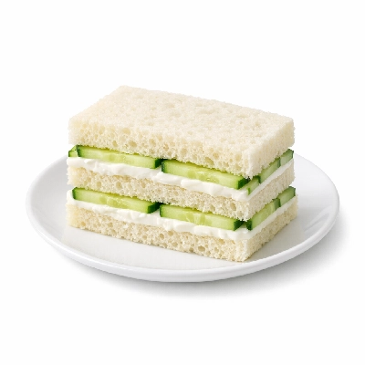 Mini Sandwich with Cucumber and Cream Cheese