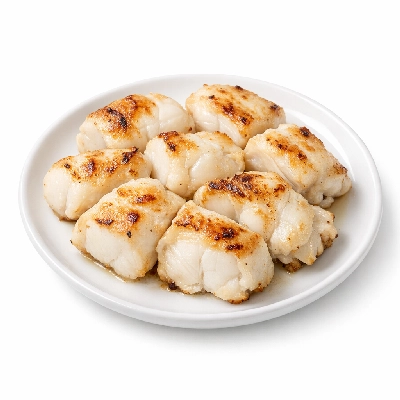 Monkfish cooked dry heat