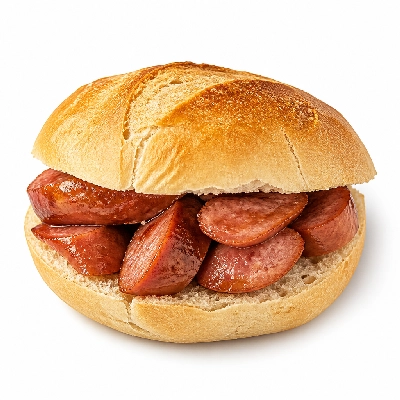 Mountain Mike's Pizza Sandwiches Half Dome Roll Topping Linguica