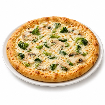 Mountain Mike's Pizza Specialty Pizzas Snowy Alps Creamy Garlic Veggie Large