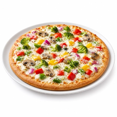 Mountain Mike's Pizza Specialty Pizzas Snowy Alps Creamy Garlic Veggie Medium