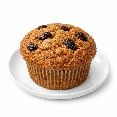 Muffins wheat bran toaster-type with raisins