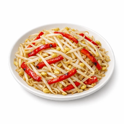 Mung Bean Sprout & Red Pepper Stir-Fry
