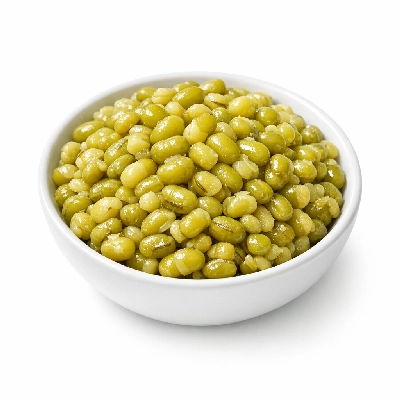Mungo beans mature seeds cooked boiled without salt