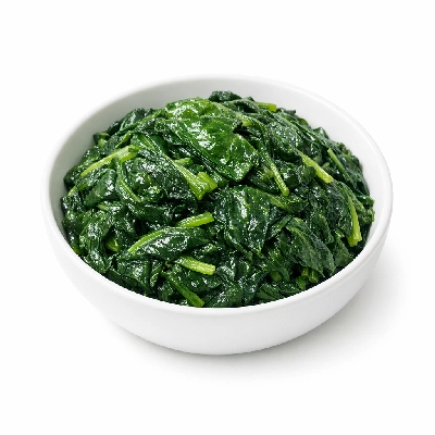 Mustard spinach tendergreen cooked boiled drained with salt