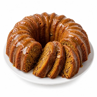 Nestlé Nescafe Dolce Gusto Cappuccino Pumpkin Pecan Bundt Cake with Spiced Caramel Sauce