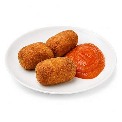 Nestlé Nescafe Dolce Gusto Espresso Potato and Ham Croquettes with Roasted Red Pepper Sauce