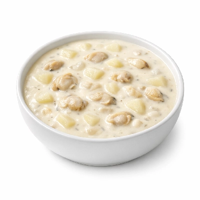 New England clam chowder soup