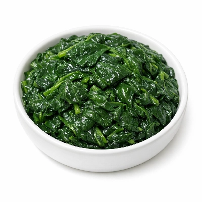 New zealand spinach cooked boiled drained with salt