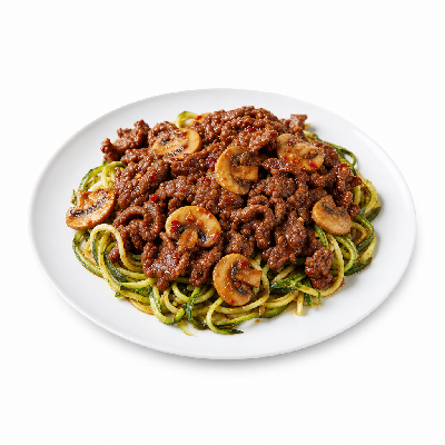 Noodles & Company Spicy Korean Beef Zoodles with White Mushrooms