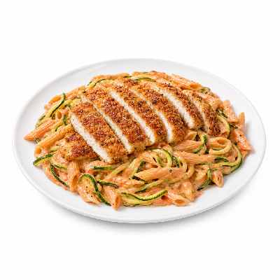 Noodles & Company Zoodles Penne Rosa with Parmesan-Crusted Chicken Reg