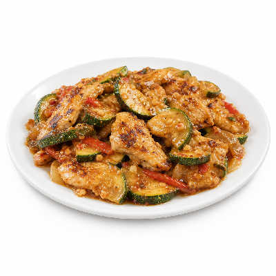 Noodles & Company Zucchini Spicy Peanut Saute with Grilled Chicken Regular