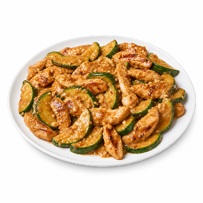 Noodles & Company Zucchini Spicy Peanut Saute with Grilled Chicken Small
