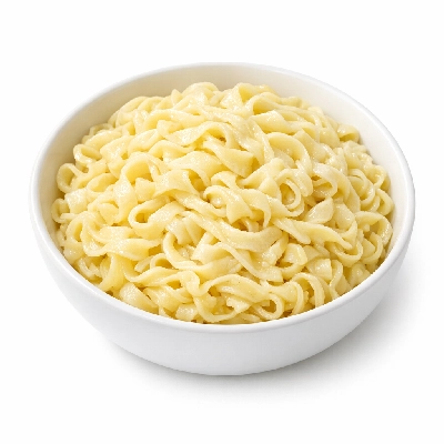 Noodles egg cooked with salt
