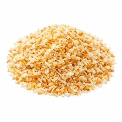 Nuts coconut meat dried desiccated toasted