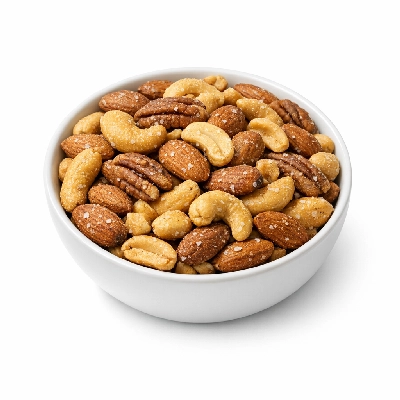 Nuts formulated wheat-based unflavored with salt added