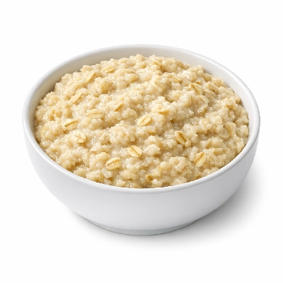 Oatmeal or rolled oats cooked without salt