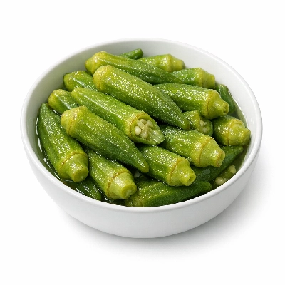 Okra boiled with salt