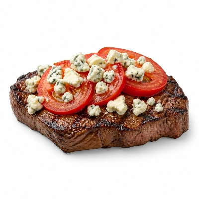 Old Chicago Entrees Grilled Steak Blue Cheese Tomato (1 Serving)