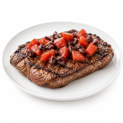 Old Chicago Entrees Grilled Steak Olive and Tomato Cruda (1 Serving)
