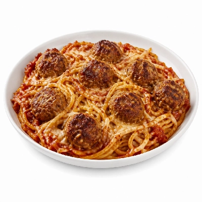 Old Chicago Oven Baked Spaghetti and Meatballs