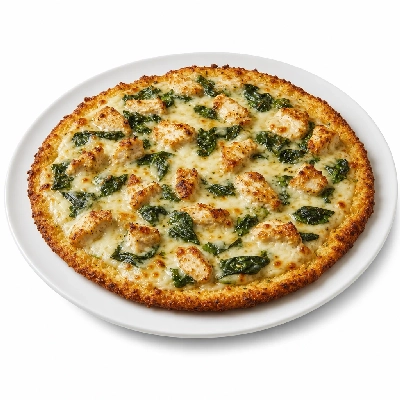 Old Chicago Tuscan Chicken with Spinach Cauliflower Crust Pizza