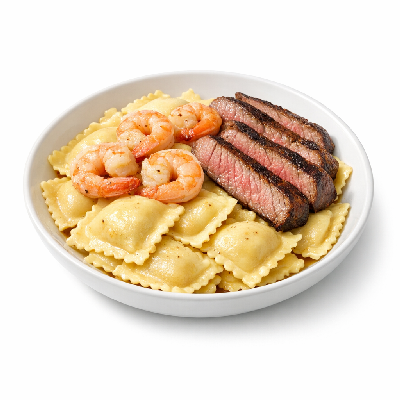 Olive Garden Pasta Lobster Ravioli with Shrimp & Tuscan Sirloin