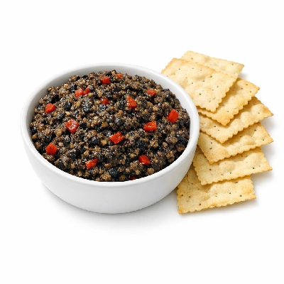 Olive Tapenade, Red Pepper & Crackers