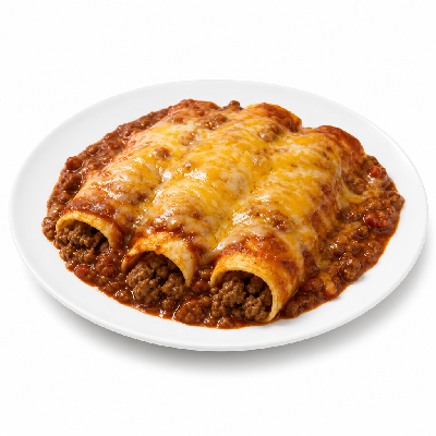 On The Border Enchiladas Tres Ground Beef with Chile Con Carne