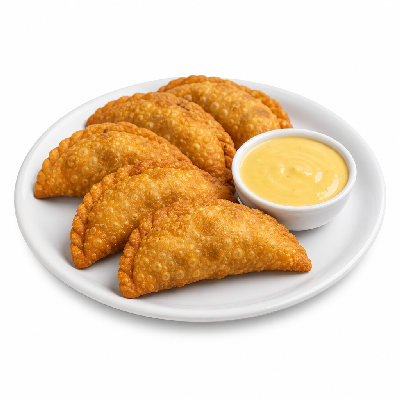 On The Border Happy Hour Late Night Empanadas Chicken Tinda with Original Queso