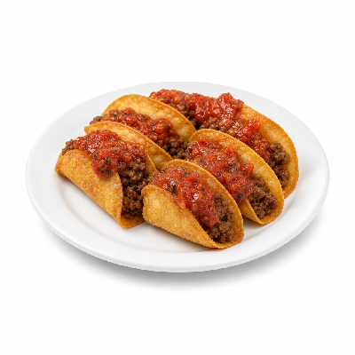 On The Border Happy Hour Late Night Mini Crispy Tacos Ground Beef with Roasted Red Chile Salsa
