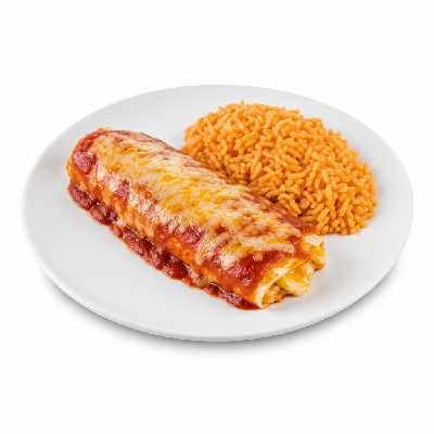 On The Border Kids Enchilada Plate Cheese with Mexican Rice