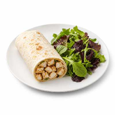 On The Border Tacos Burritos Chimi's the Big Bordurrito Chicken with Mixed Greens without Dressing
