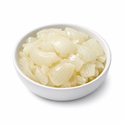 Onions boiled with salt