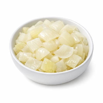 Onions boiled without salt