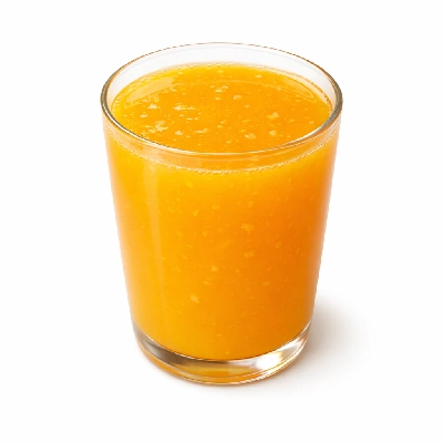 Orange juice frozen concentrate unsweetened diluted with 3 volume water