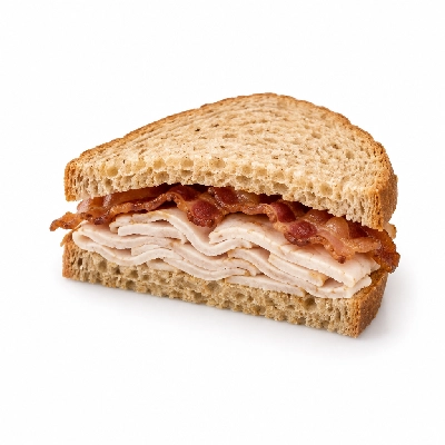 Panera Bread Bacon Turkey Bravo Sandwich on Honey Wheat Half