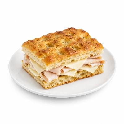 Panera Bread Cafe Sandwiches Full Sierra Turkey on Focaccia with Asiago Cheese