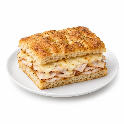 Panera Bread Cafe Sandwiches Half Sierra Turkey on Focaccia with Asiago Cheese