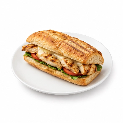Panera Bread Hot Panini Full Chipotle Chicken on Artisan French