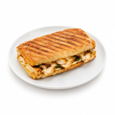 Panera Bread Hot Panini Half Chipotle Chicken on Artisan French