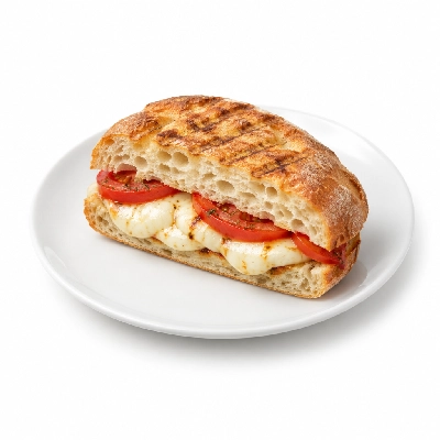 Panera Bread Hot Panini Half Tomato & Mozzarella on Ciabatta