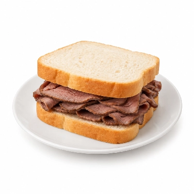 Panera Bread Kids Roast Beef Deli Sandwich on All Natural White Loaf