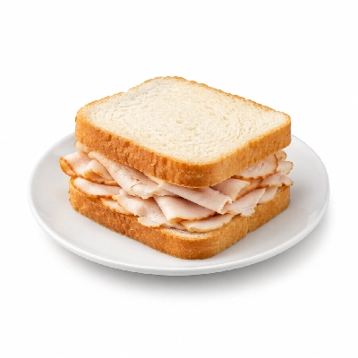Panera Bread Kids Smoked Turkey Deli Sandwich on All Natural White Loaf