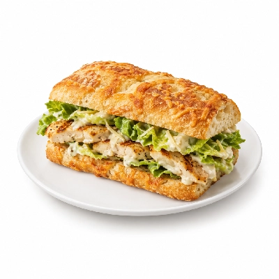 Panera Bread Signature Sandwiches Full Chicken Caesar on Three Cheese