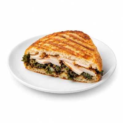 Panera Bread Signature Sandwiches Roasted Turkey and Caramelized Kale Panini Half