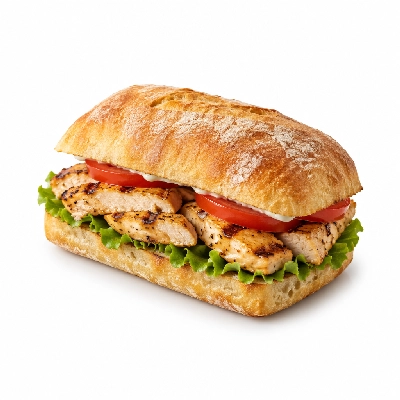 Panera Bread Signature Sandwiches Toasted Tuscan Grilled Chicken on Artisan Ciabatta Half
