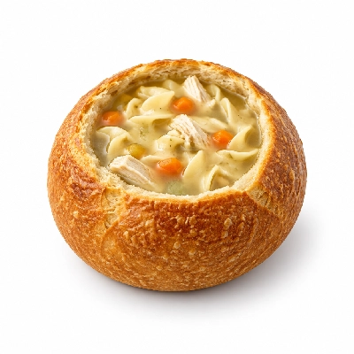 Panera Bread Soups Low Fat Chicken Noodle Bread Bowl